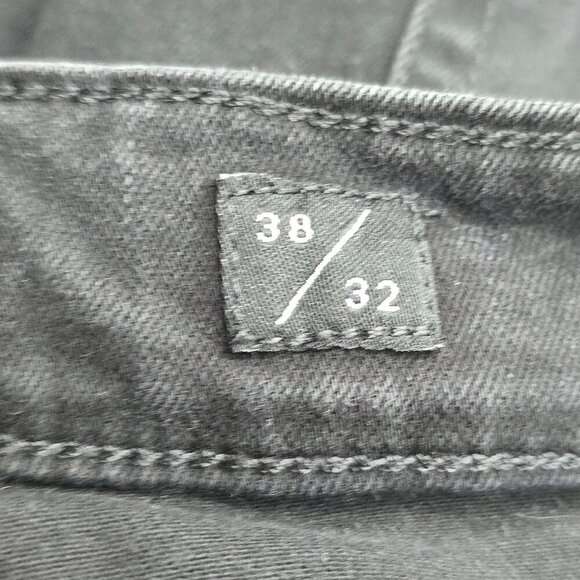 Lucky Brand Black Vintage Straight Denim Jeans Hemmed 38 x 30 - Picture 10 of 10